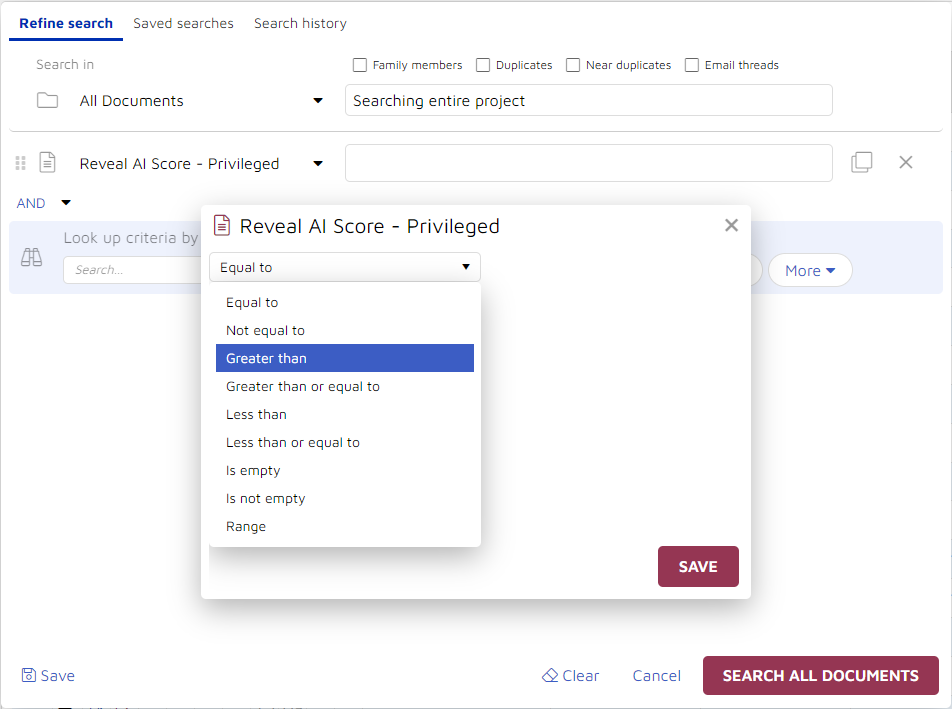 search AI priv score