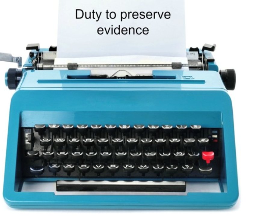 preserve evidence